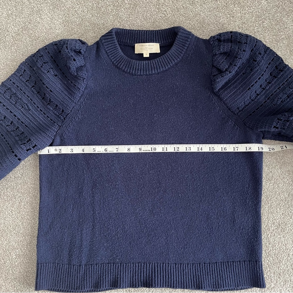 Sezane Orion Navy Wool-Knit Jumper - Picture 9 of 12